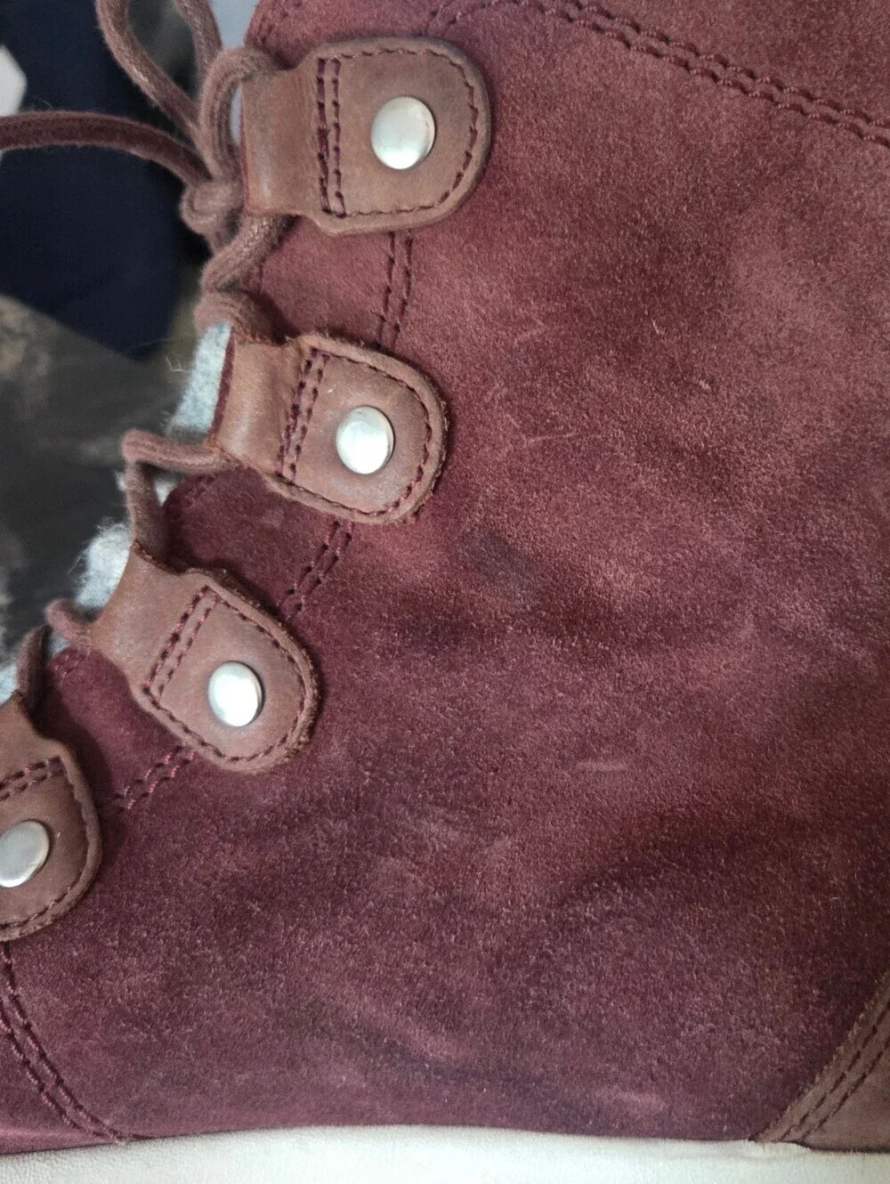 Sorel Explorer Explorer Joan Waterproof Suede Leather & Felt Red Boots Size 11